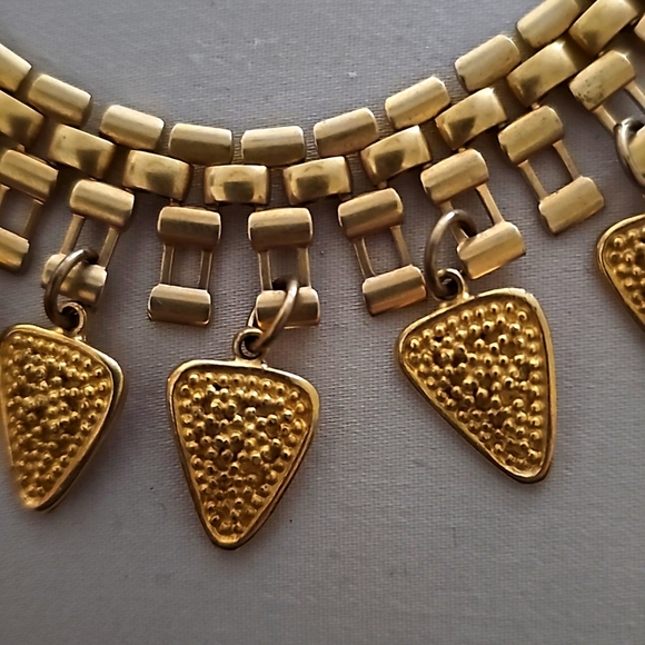 Egyptian Revival Gold Brushed choker - Picture 4 of 5